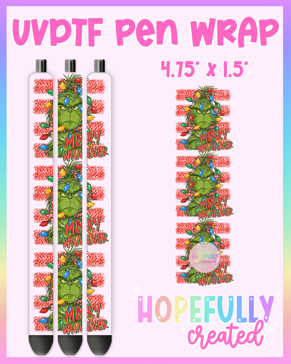 Merry Whatever UVDTF Pen Wrap