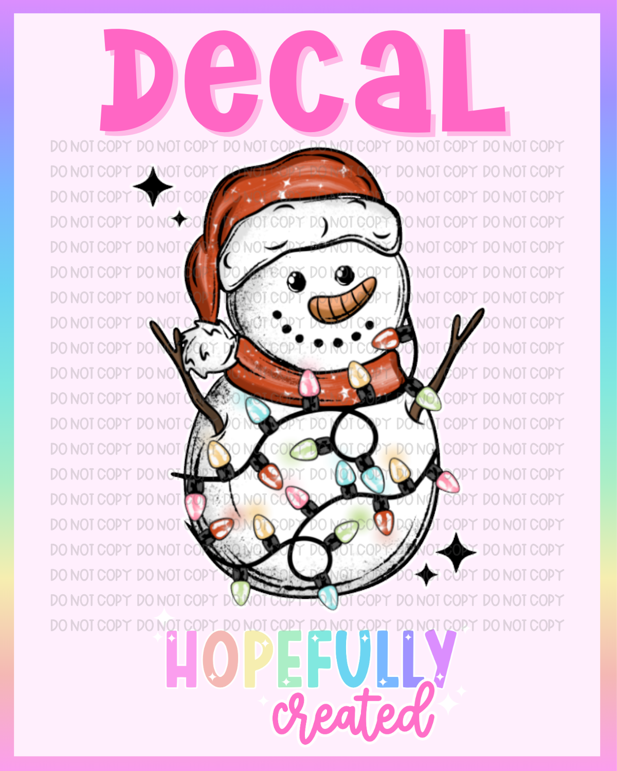 Snowman Decal-1158