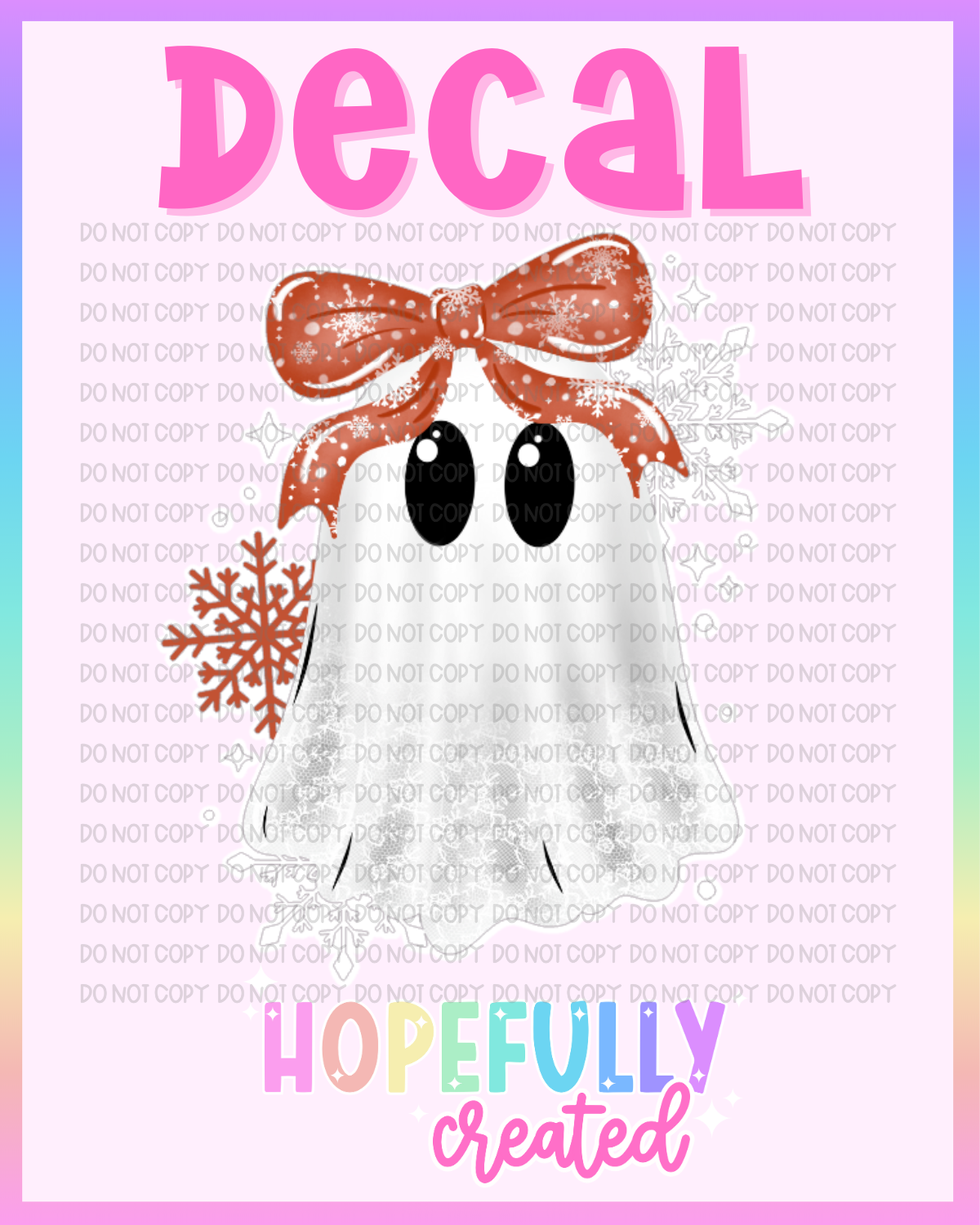 Christmas Ghost Decal-1166