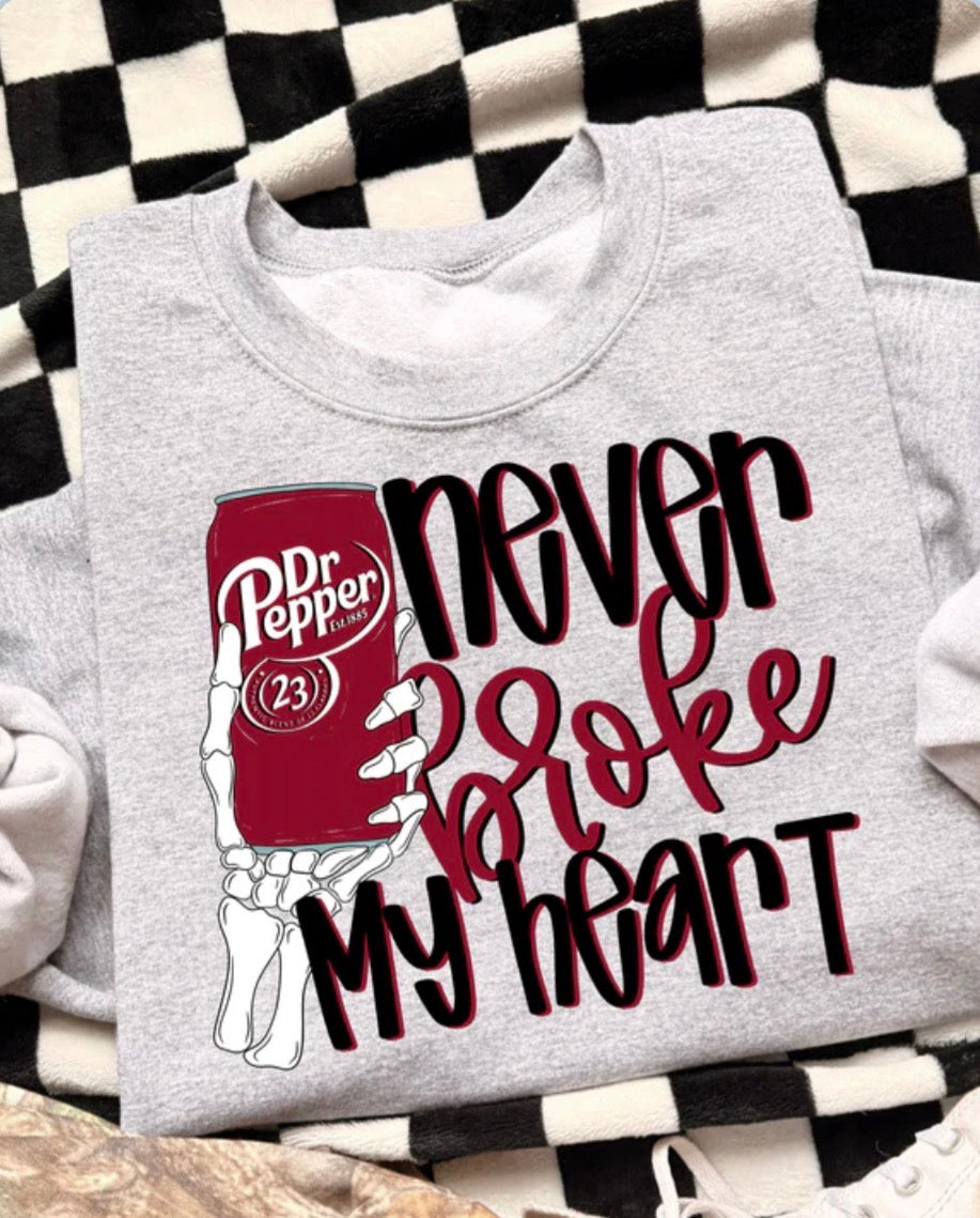 DR PEPER NEVER BROKE MY HEART TEE