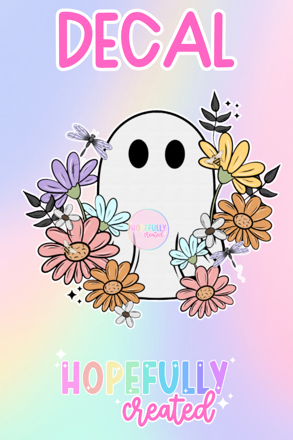 Floral Ghost Decal-371
