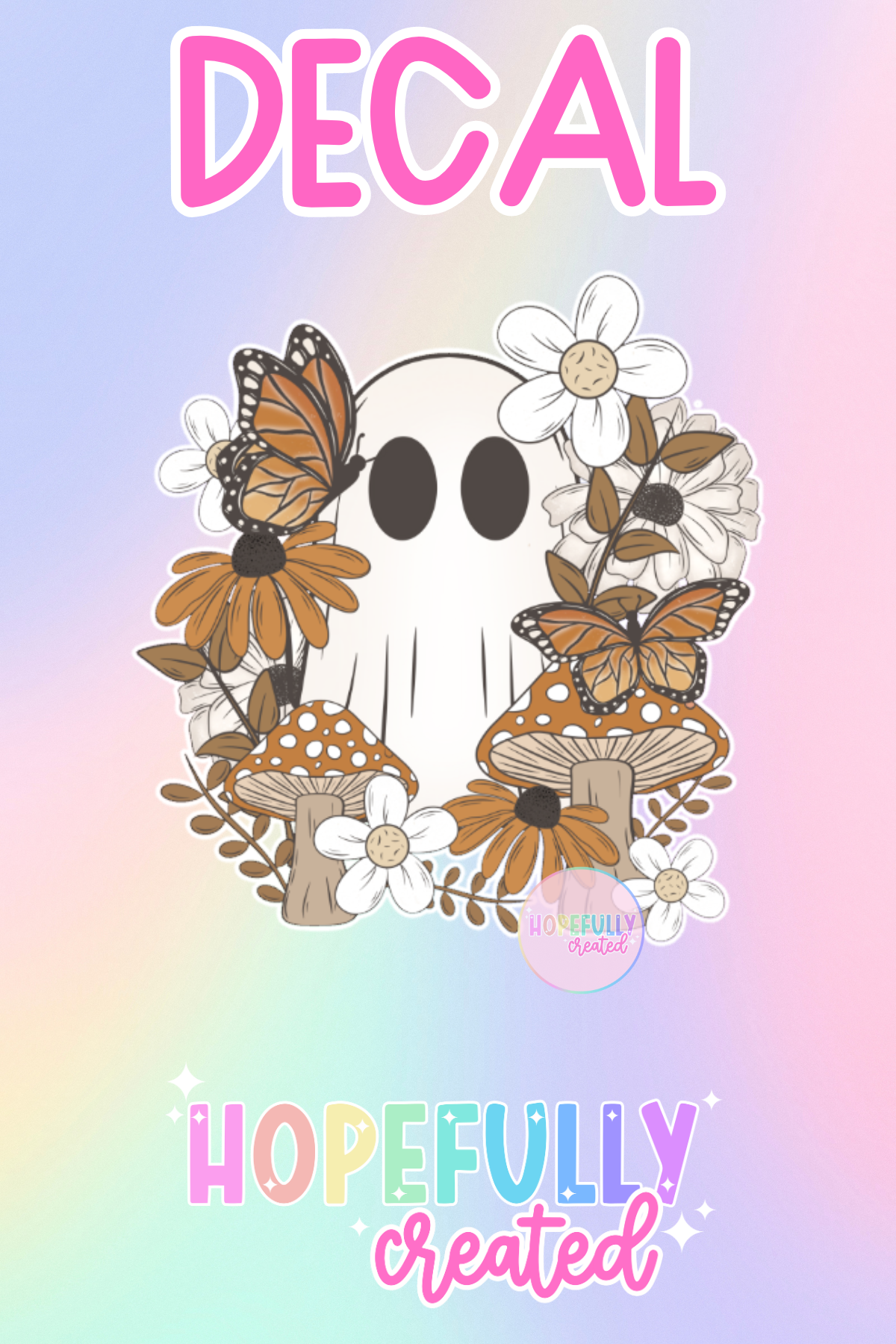 Floral Ghost Decal-373