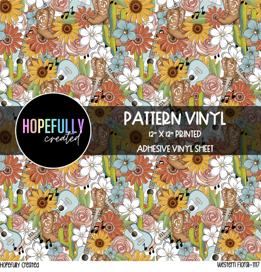 Western Floral Vinyl Collection- 1117