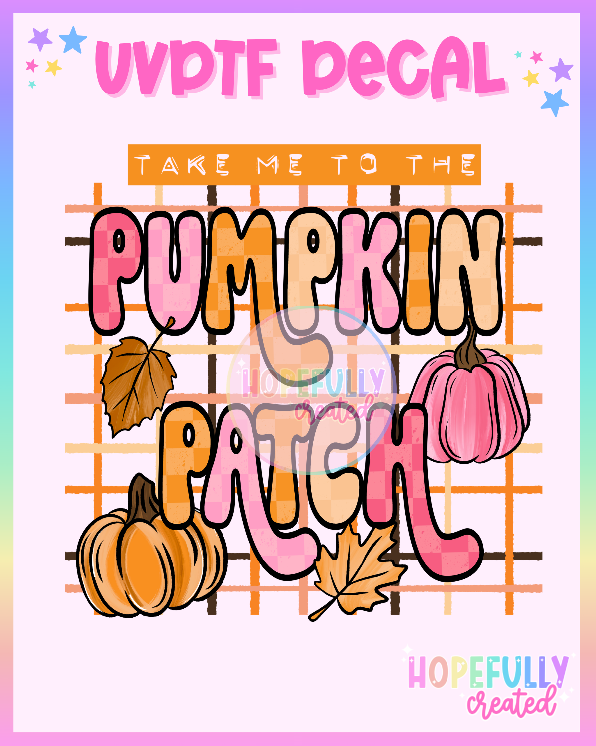 Pumpkin Patch UVDTF Decal