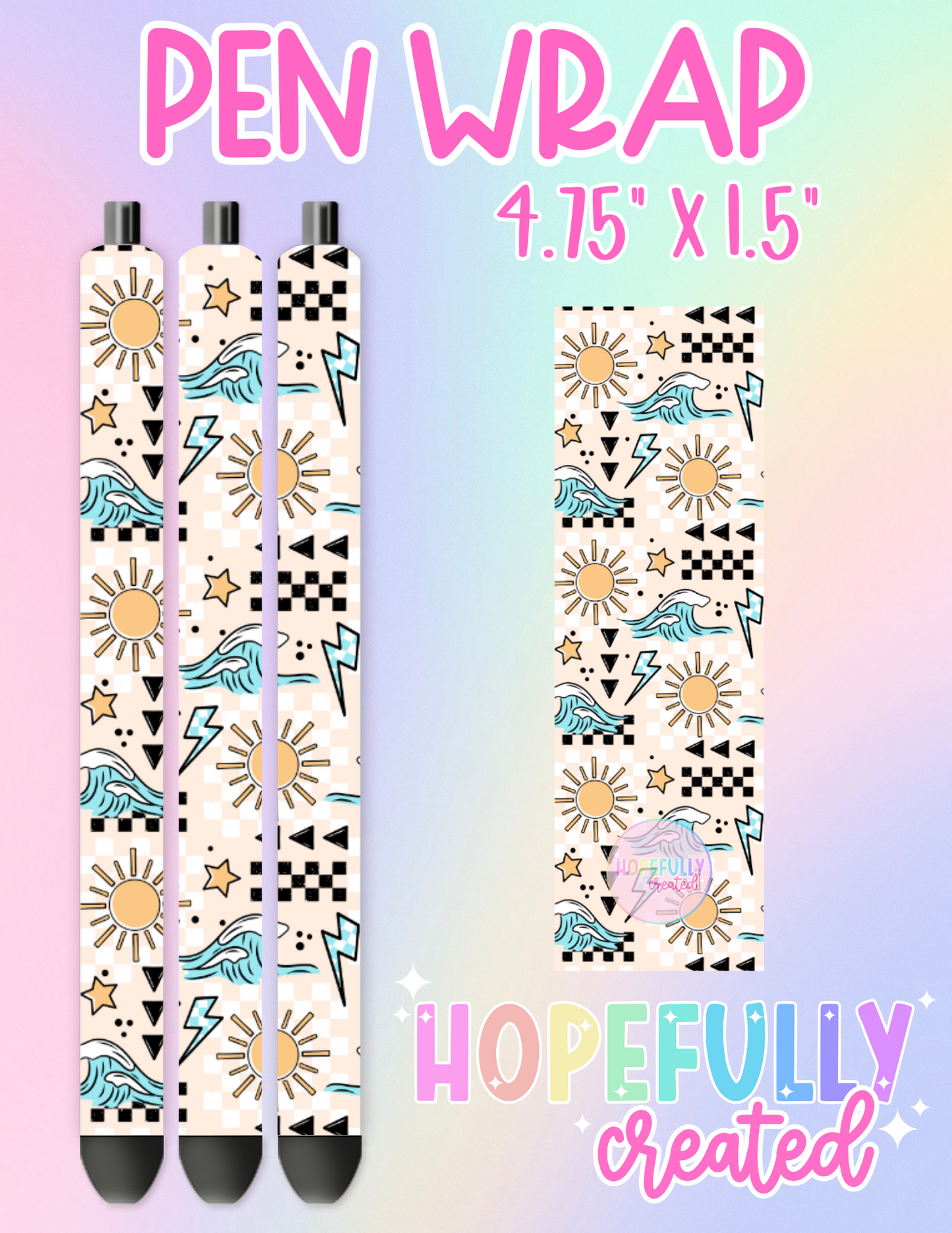 Beach Waves Pen Wrap-2782