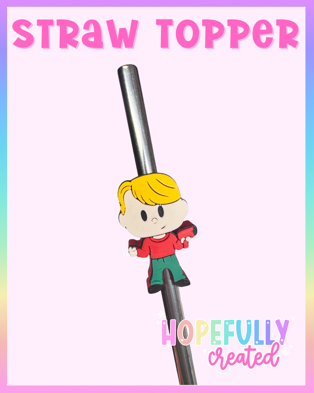 Kevin Hme Alone Straw Topper