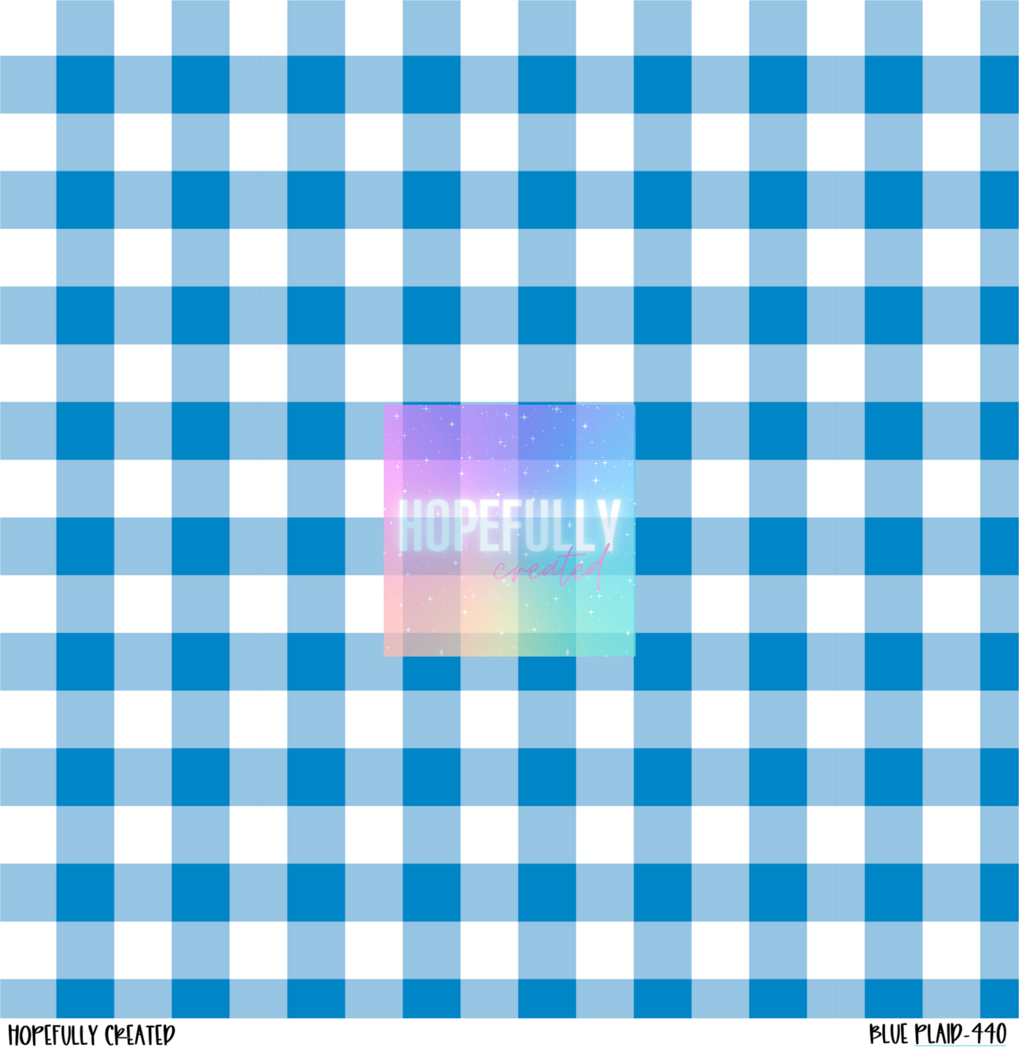 Blue Plaid 12x12 - 440