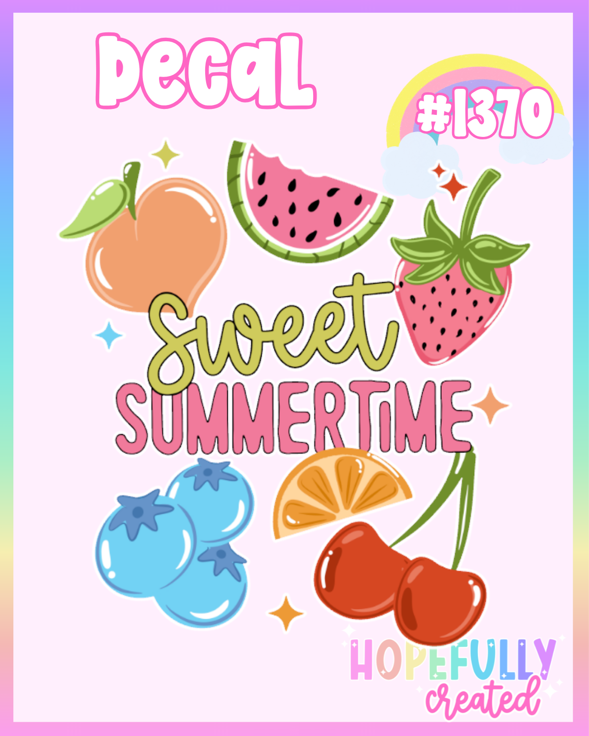Sweet Summertime Decal-1370