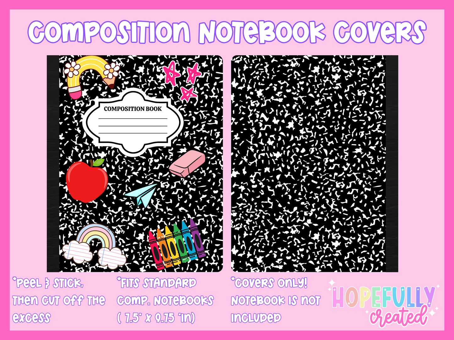 School Doodles Composition Notebook Cover