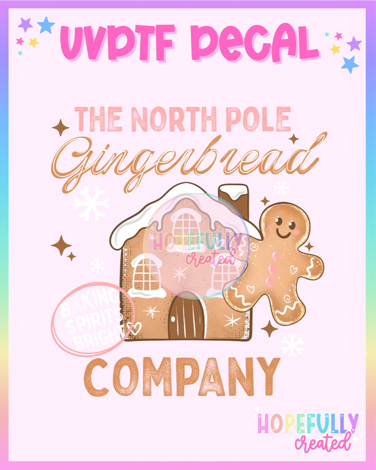 Gingerbread Company UVDTF Decal