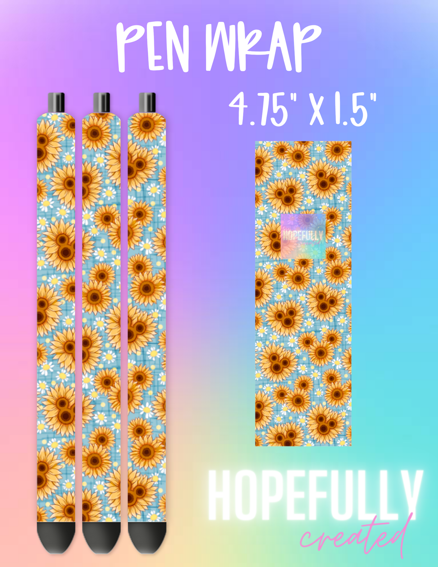 Sunflower Pen Wrap-1192