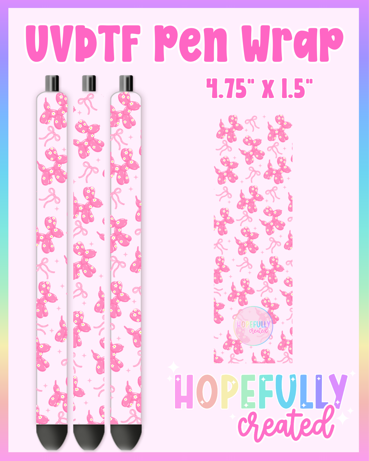 Balloon Dogs UVDTF Pen Wrap