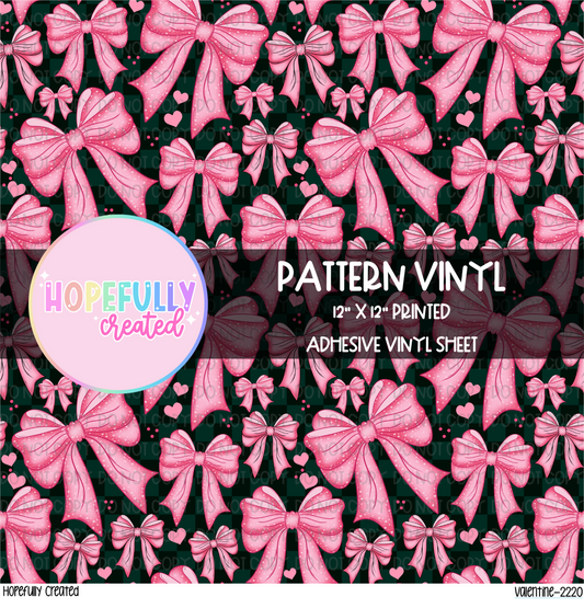 Valentine Pink Bows Vinyl Collection-2220