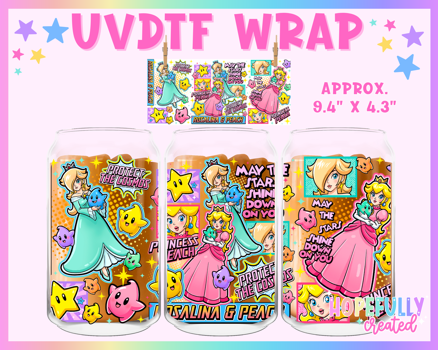 Mario Princess UVDTF Glass Can Wrap