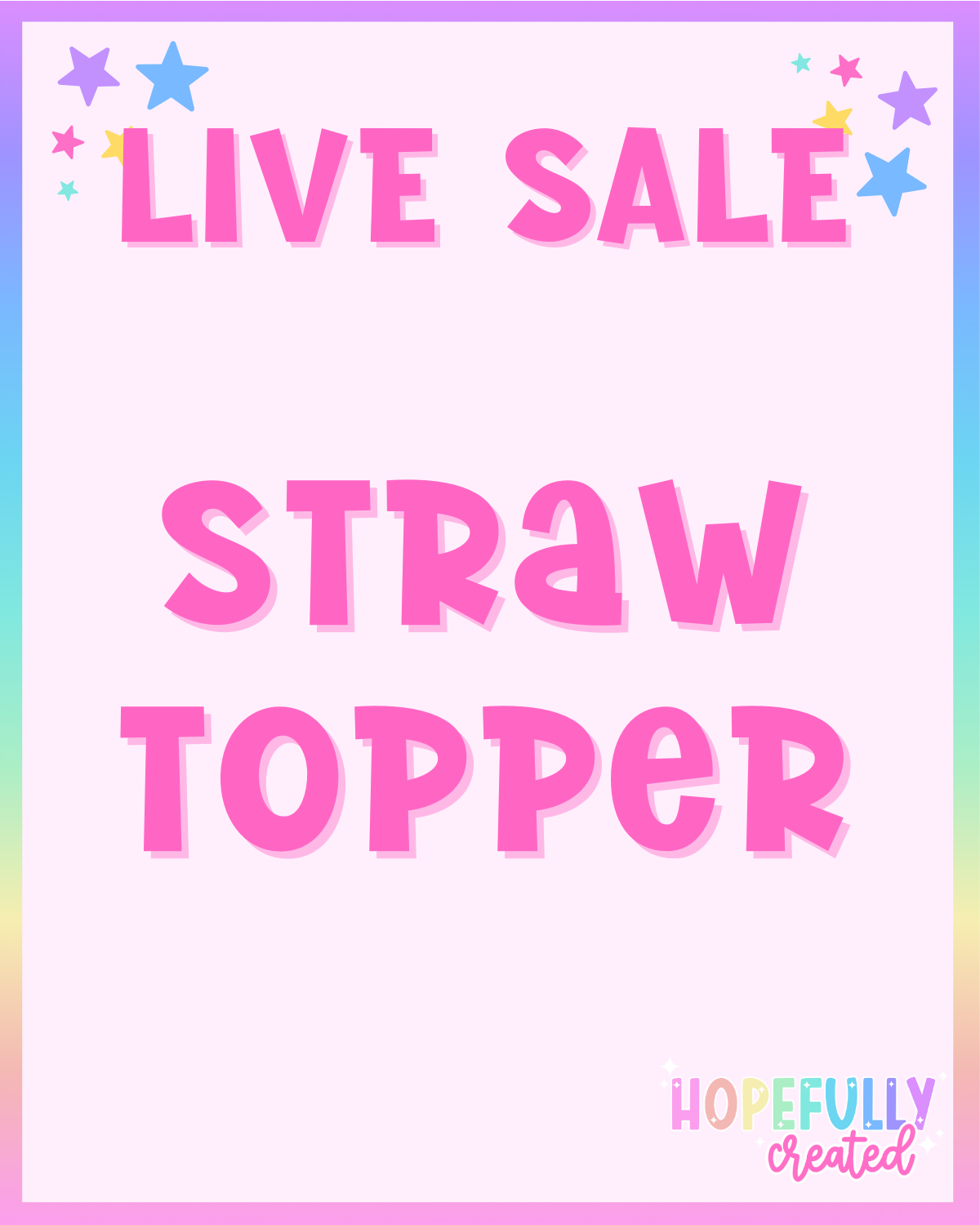 LIVE Sale Straw Topper