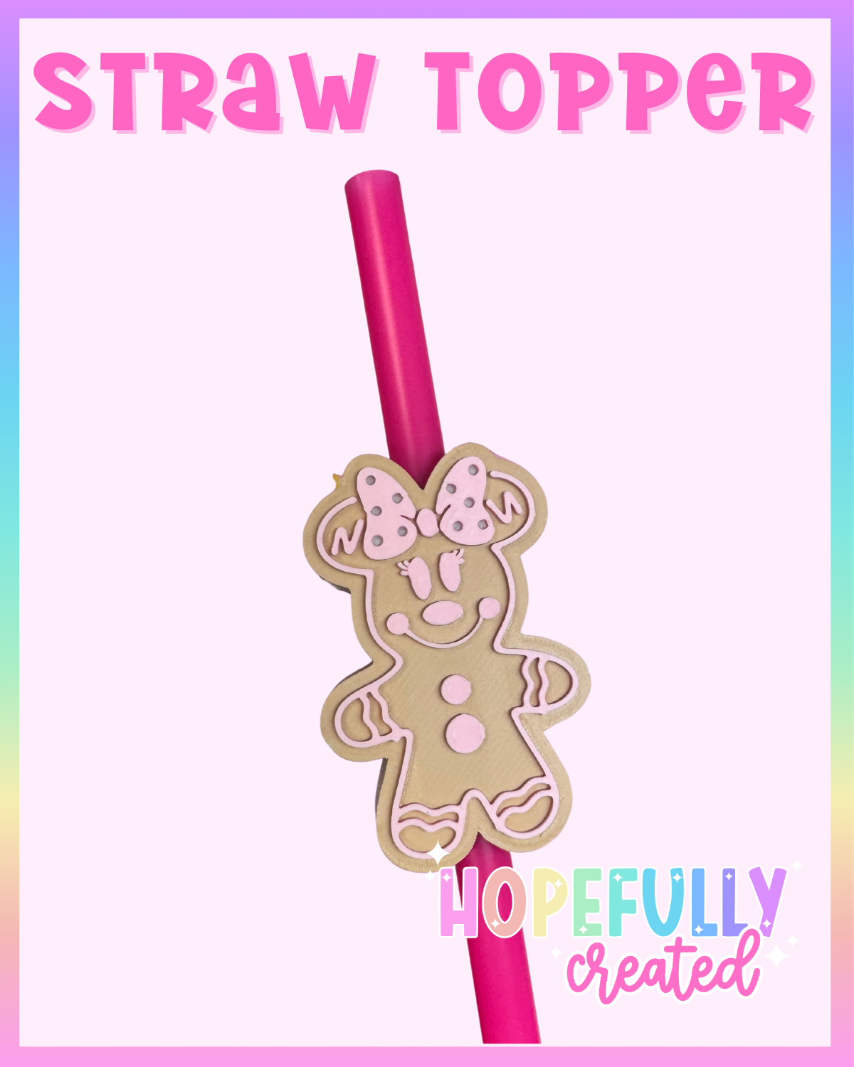 Sugar Cookie Mouse Straw Topper