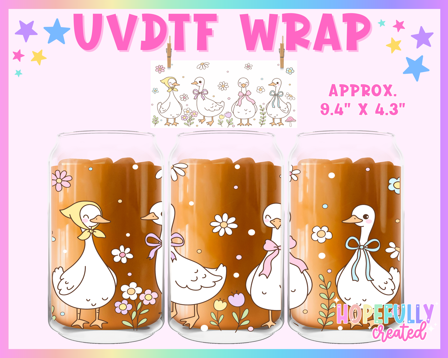 Geese UVDTF Glass Can Wrap