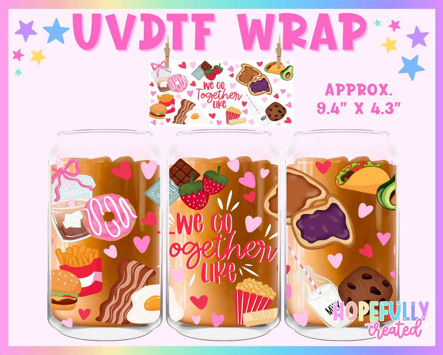 Perfect Match UVDTF Glass Can Wrap