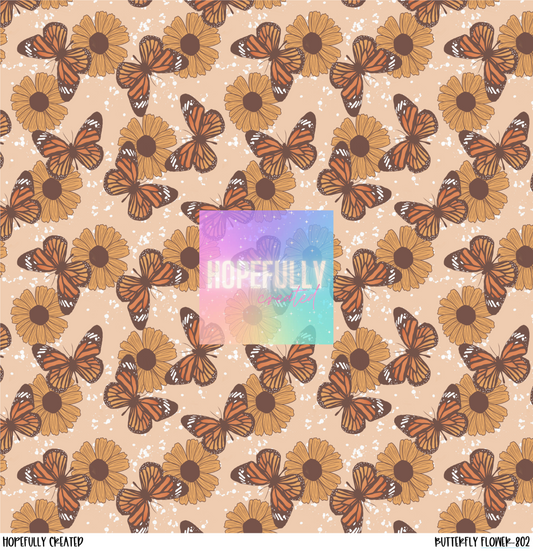 Butterfly Flowers Vinyl Collection - 802