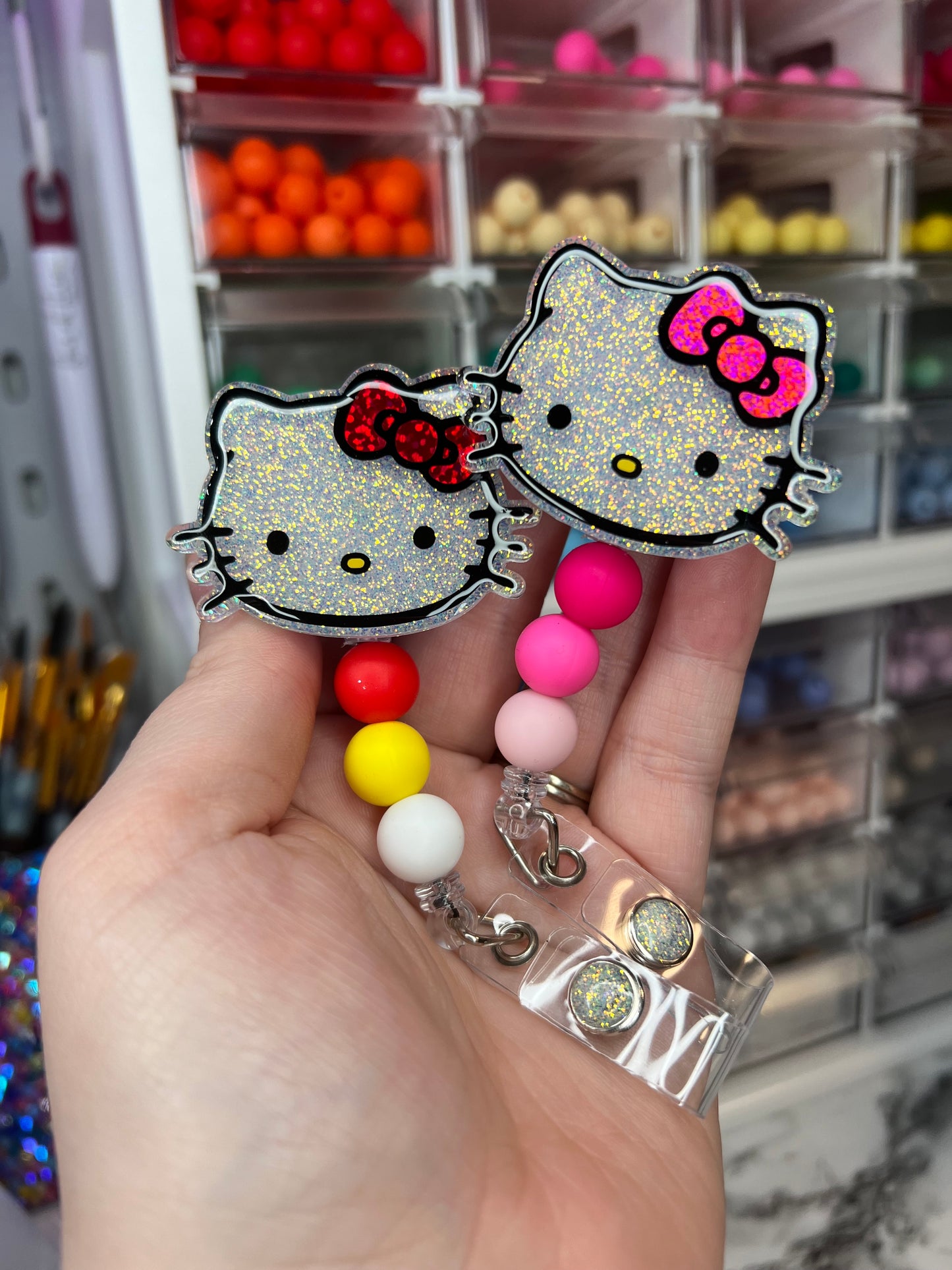 Hello Kitty Face Badge Reel