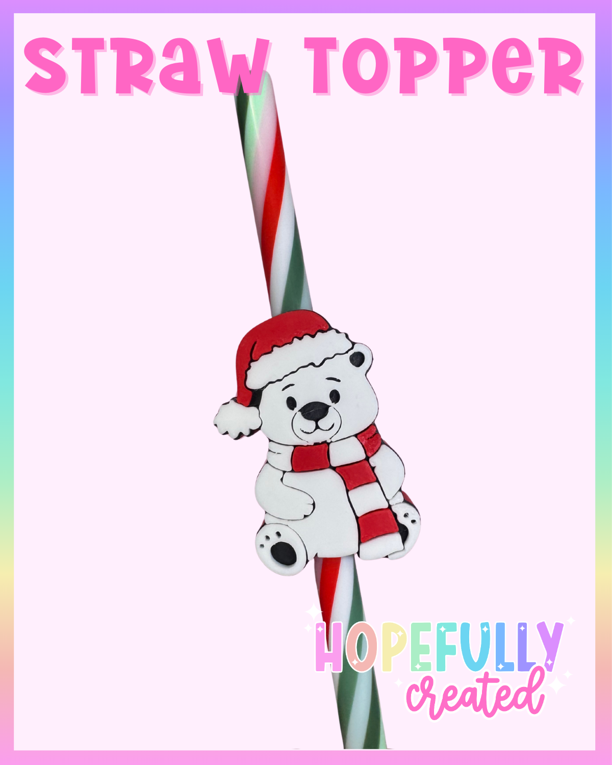 Polar Bear Straw Topper