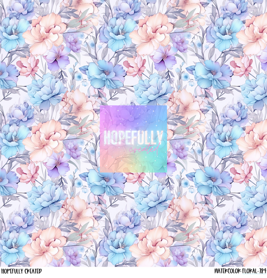 Watercolor Floral Vinyl Collection- 784