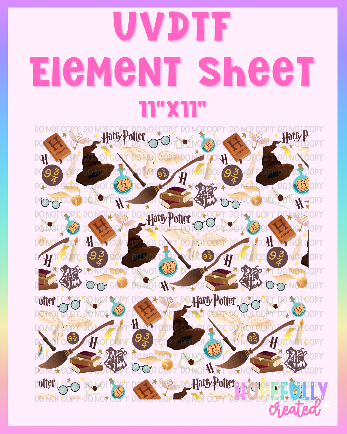 HP UVDTF Element Sheet