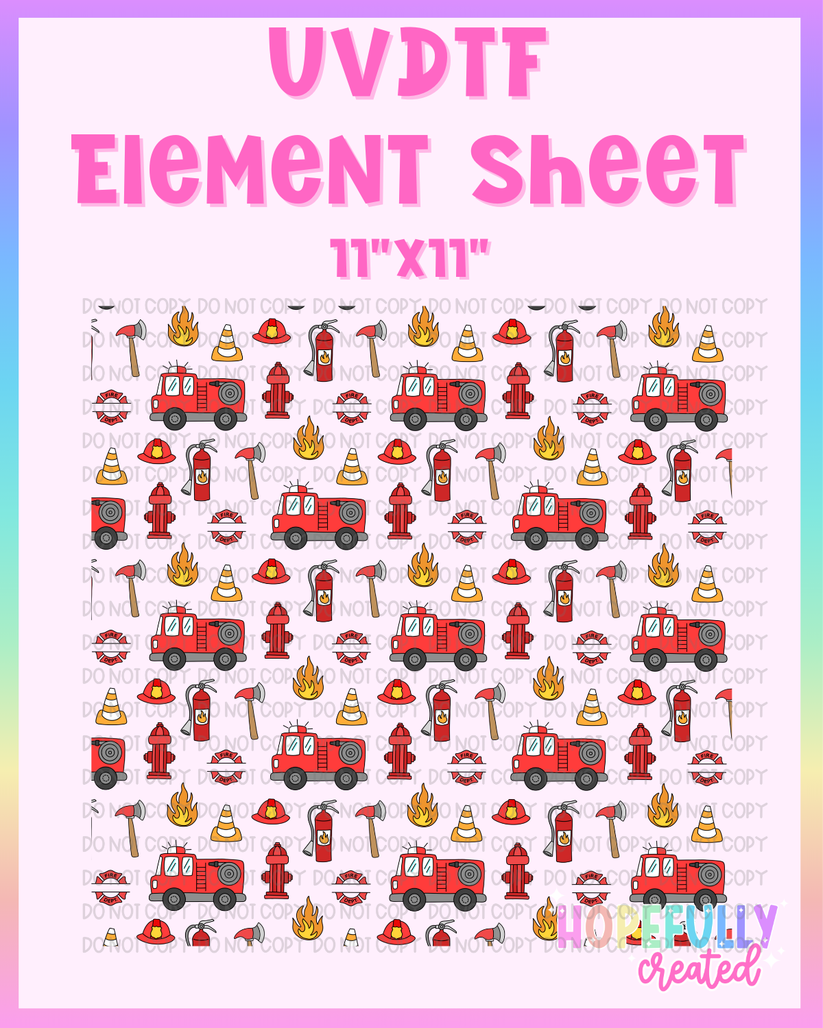 Fire UVDTF Element Sheet