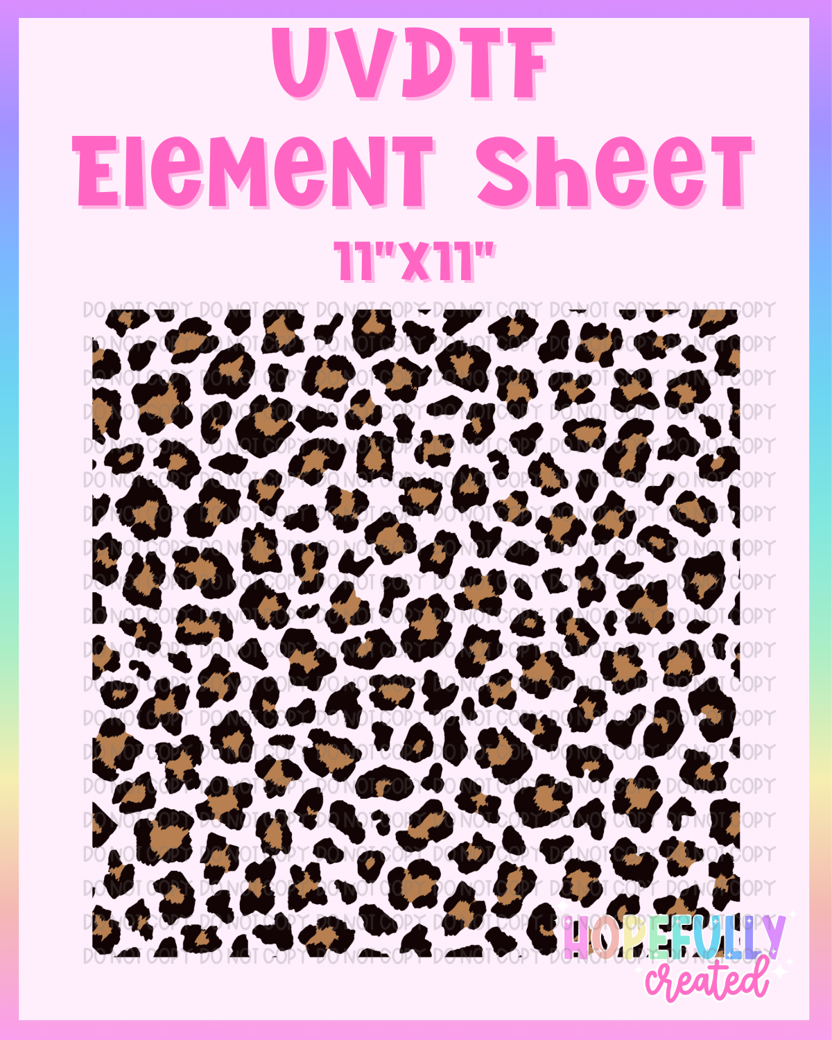 Leopard UVDTF Element Sheet