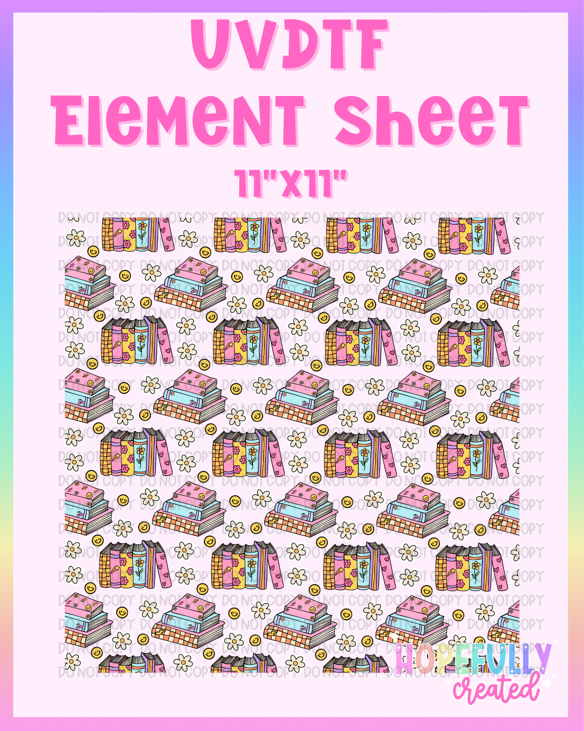 Smiley Books UVDTF Element Sheet