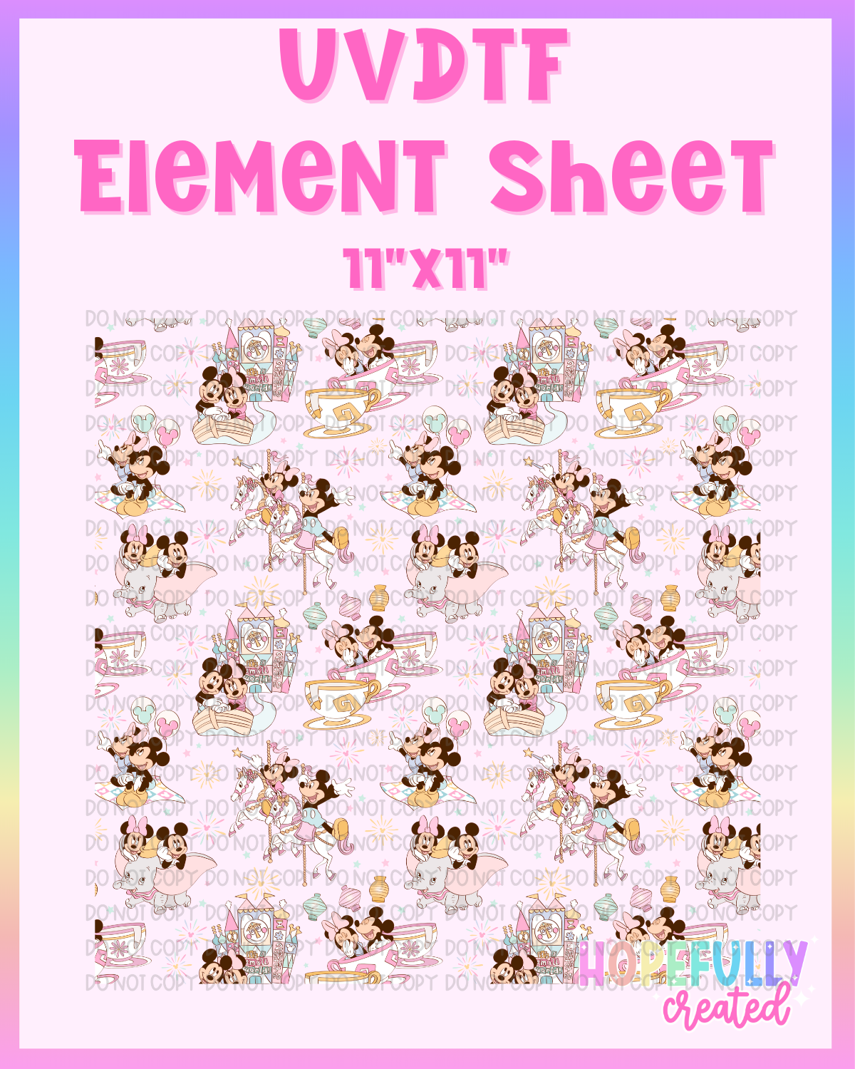 Mouse Love UVDTF Element Sheet