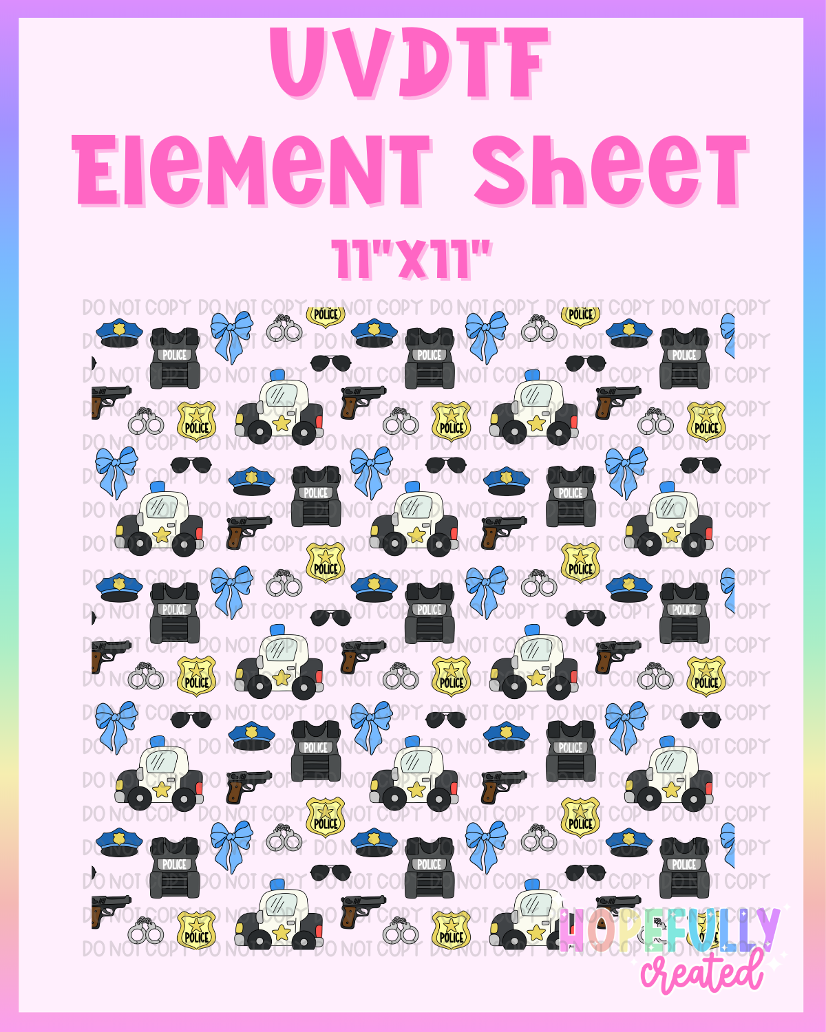 Police UVDTF Element Sheet