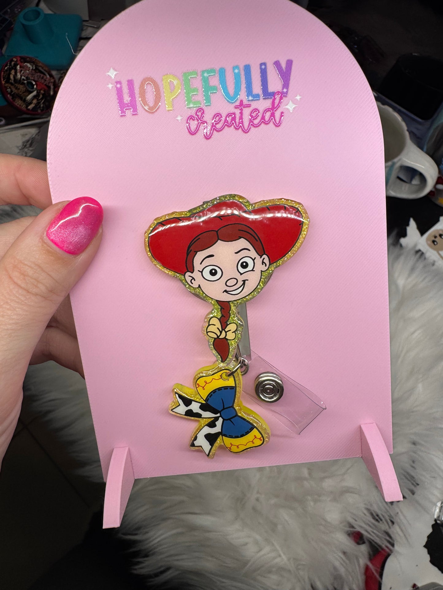 Jessie Badge Reel with Charm