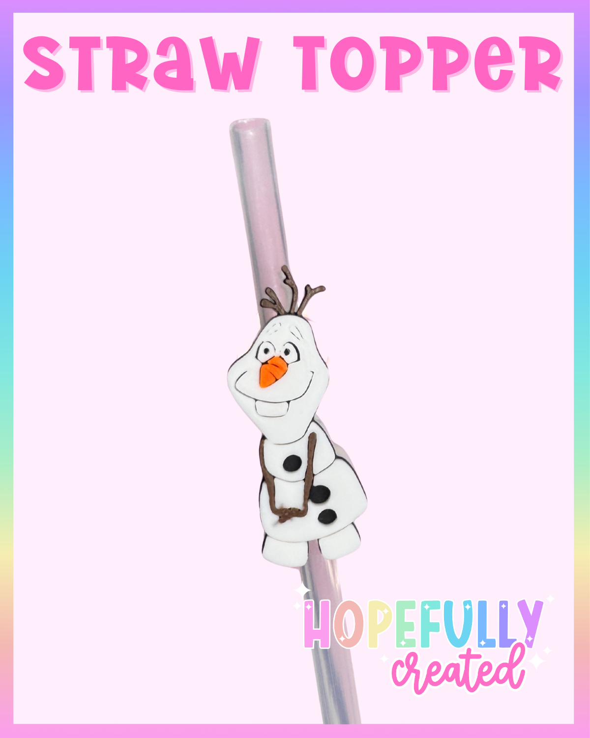 Snowman Straw Topper