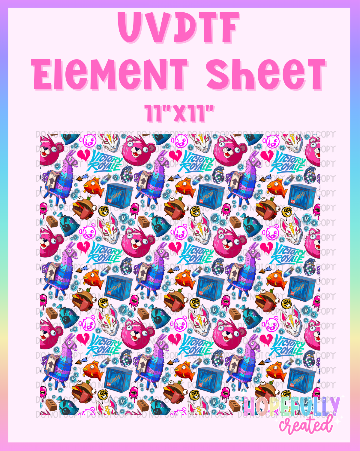 Fort UVDTF Element Sheet