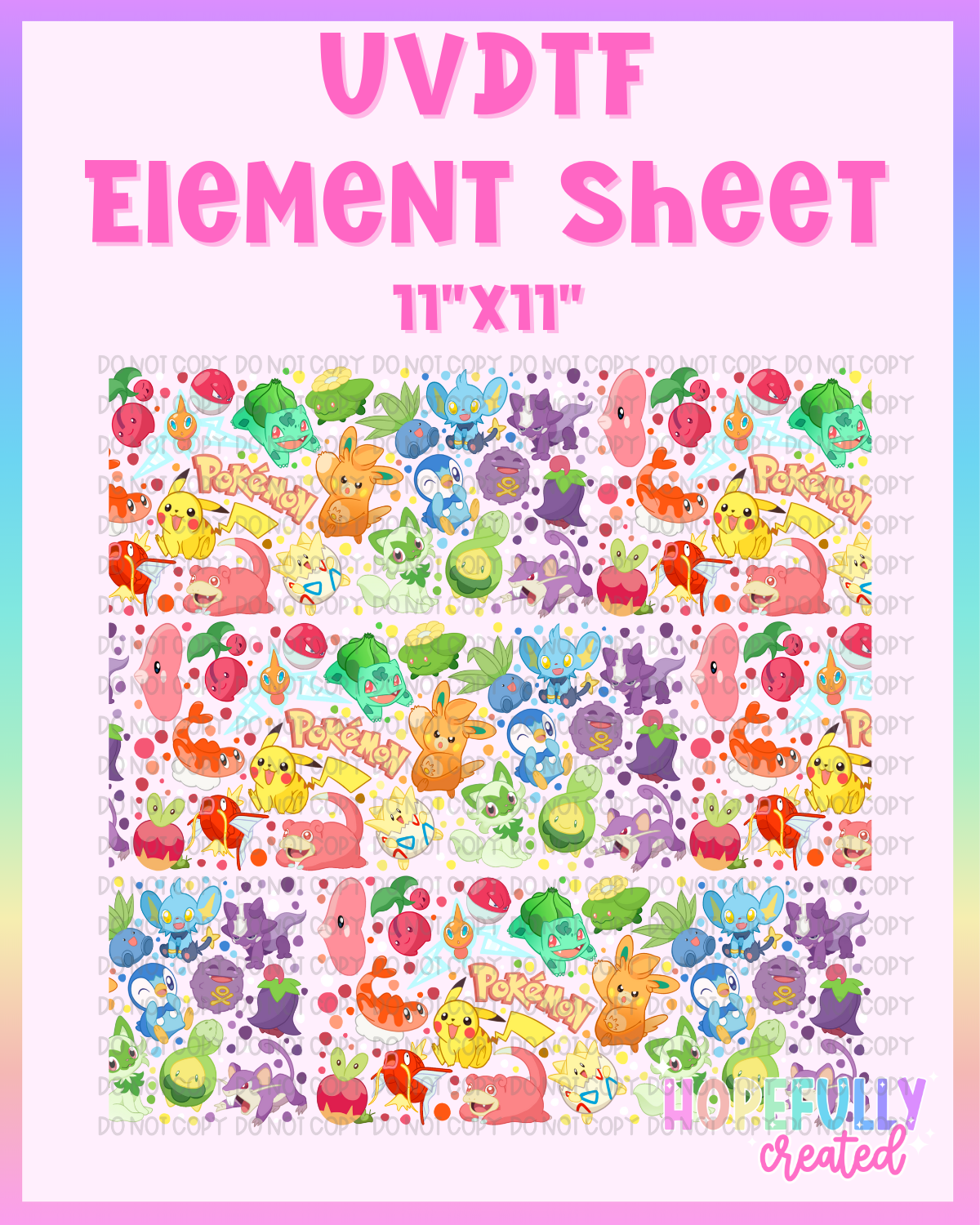Poke UVDTF Element Sheet