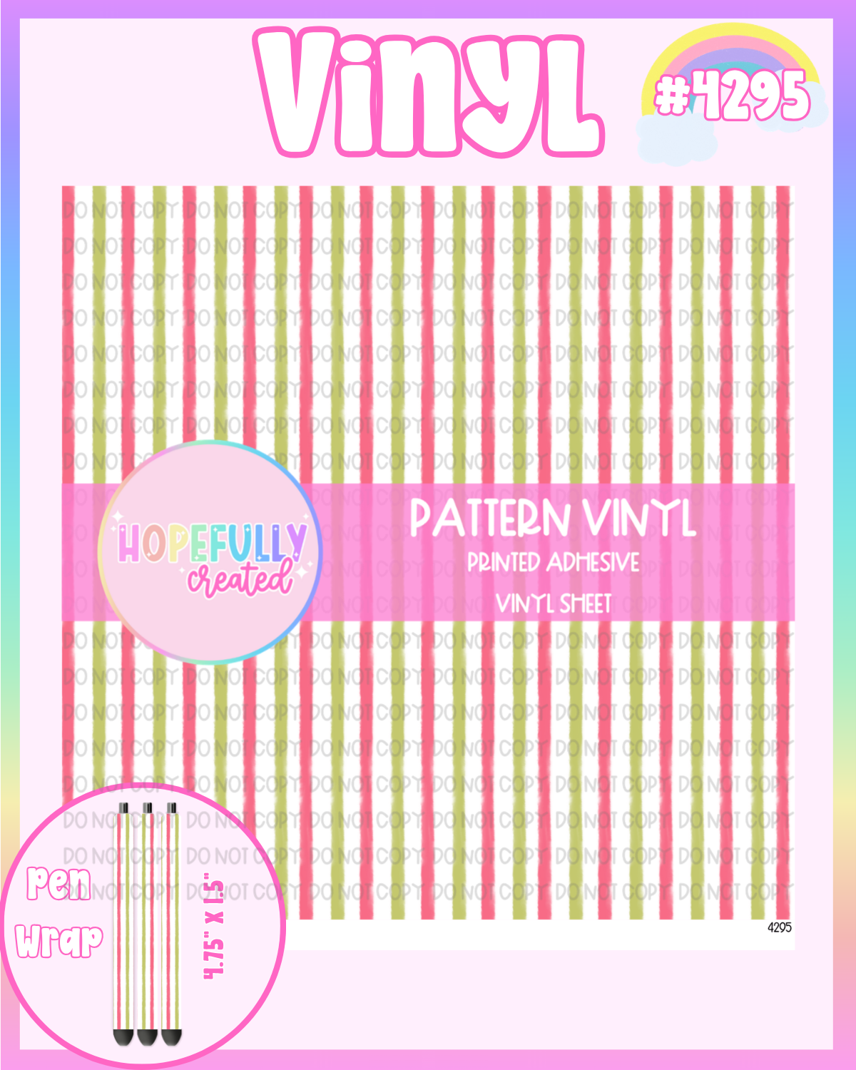 Watermelon Stripes Vinyl Collection - 4295