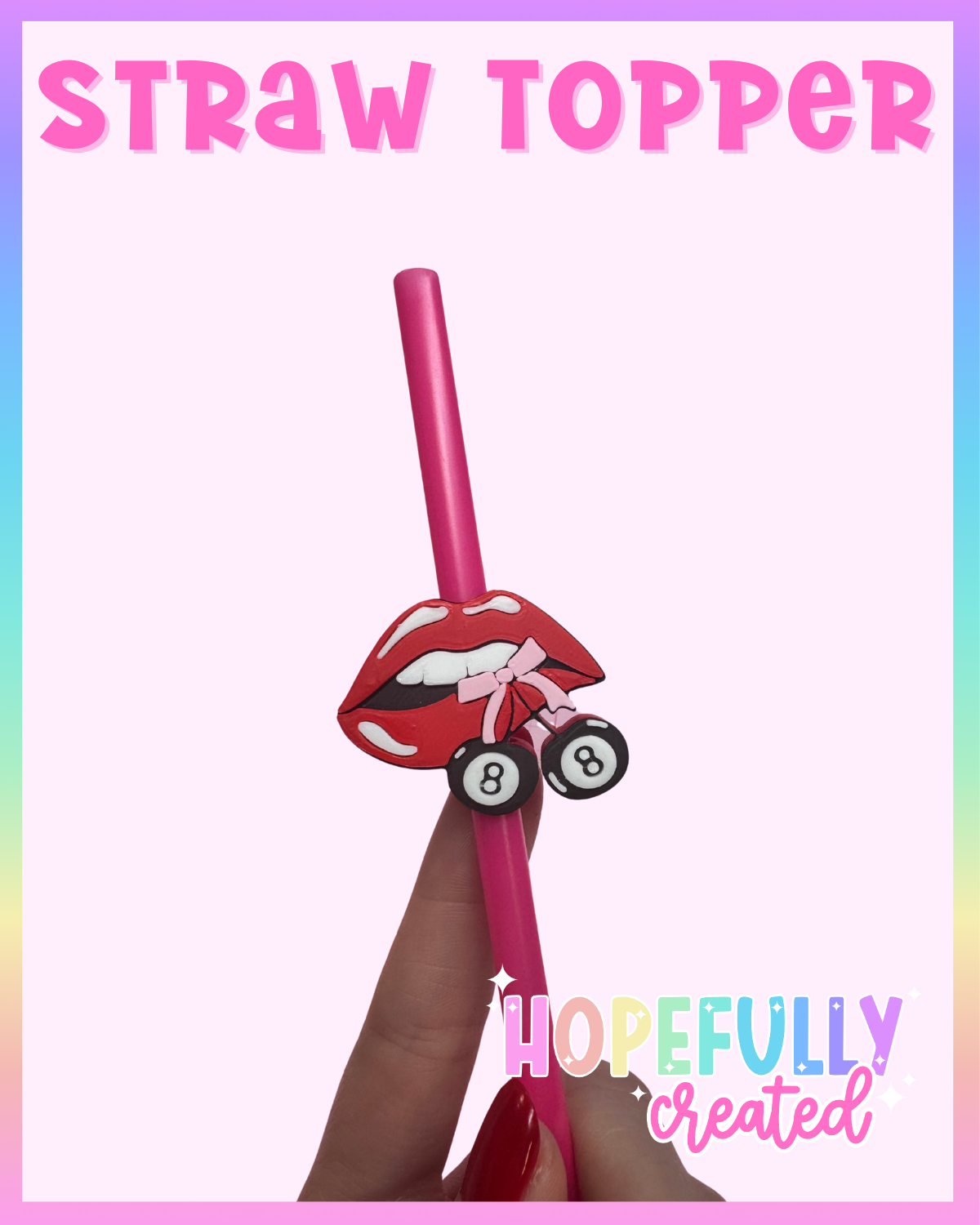 Cherry Lips Straw Topper