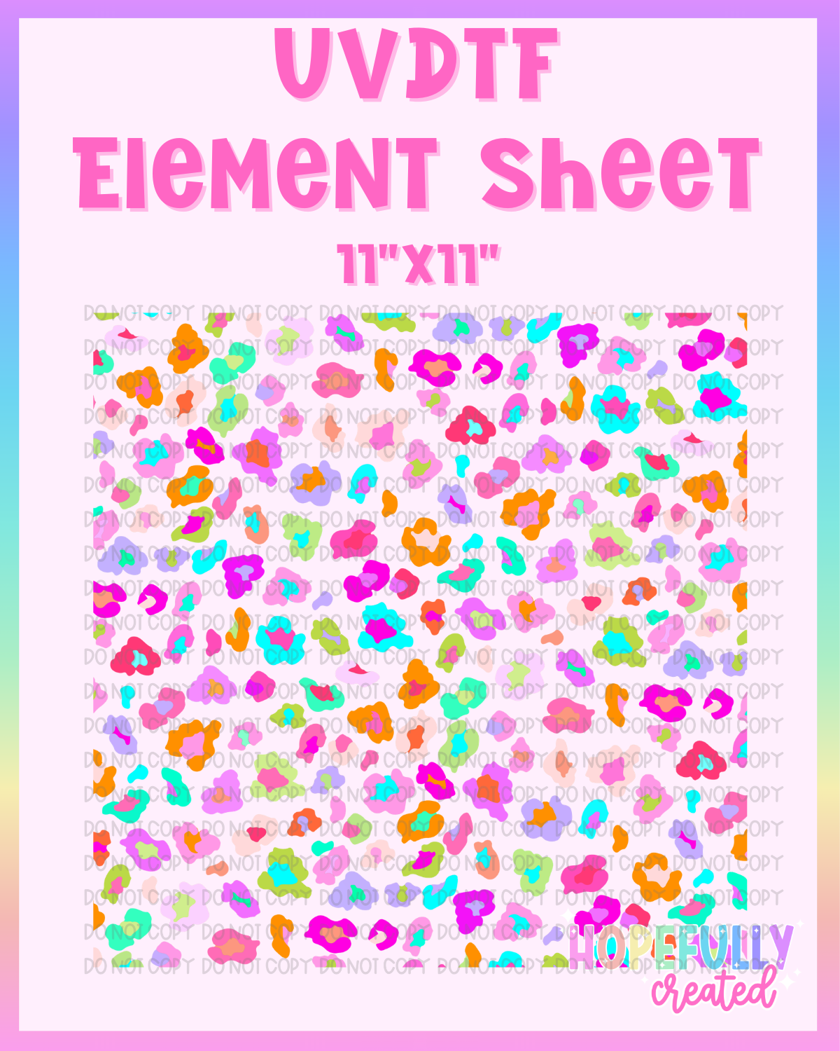 Candy Leopard UVDTF Element Sheet