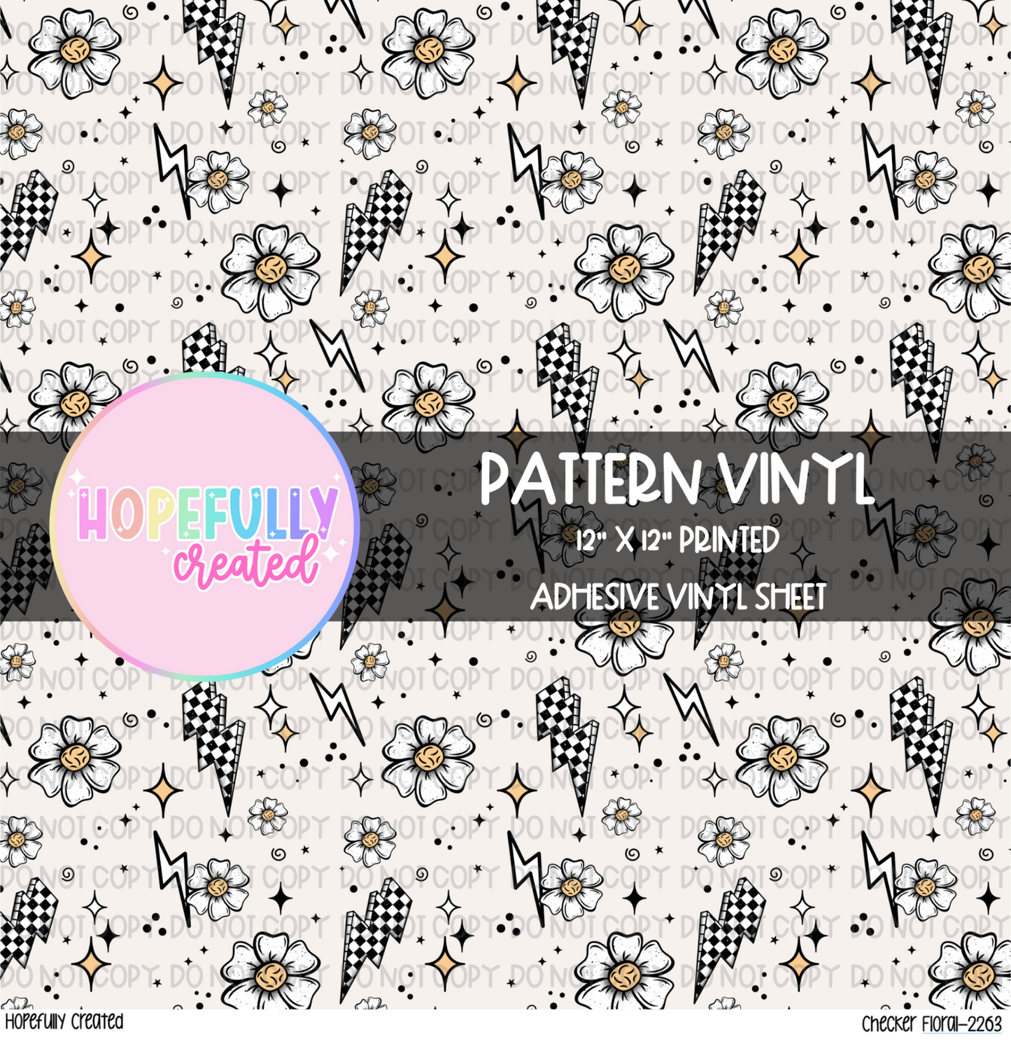 Checker Floral 12x12 - 2263