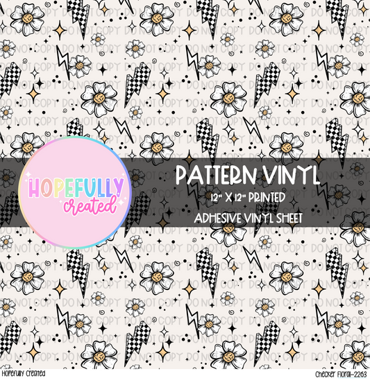 Checker Floral Vinyl Collection - 2263