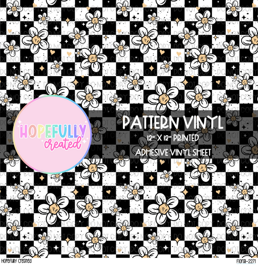 Floral Checker Vinyl Collection - 2271