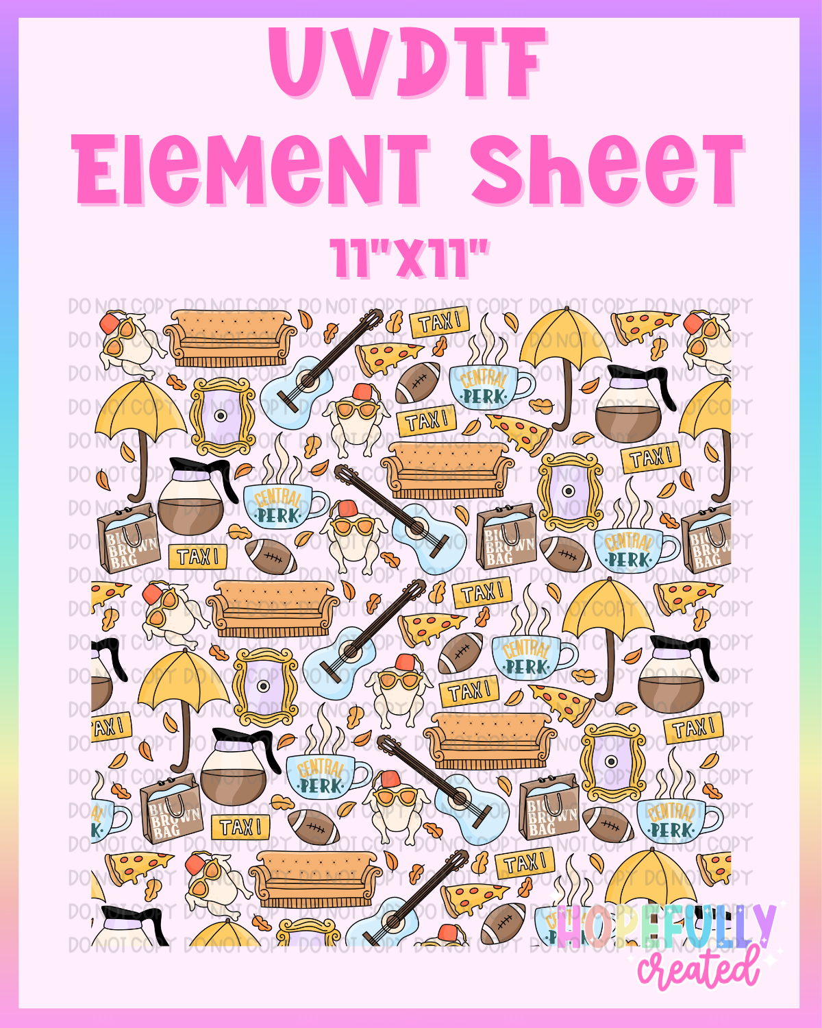 Friends UVDTF Element Sheet