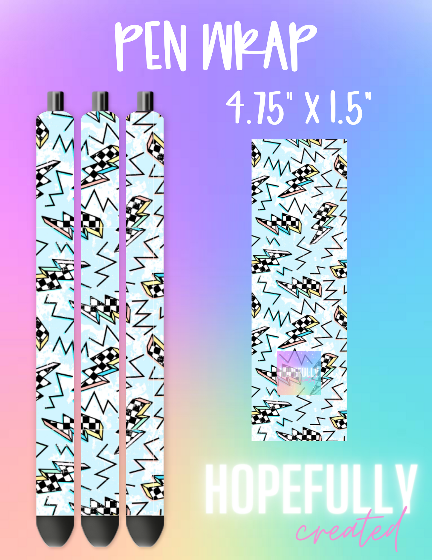 Checker Bolt Pen Wrap-269