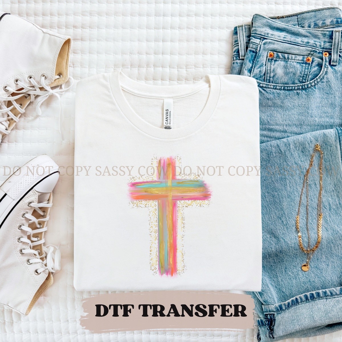 WATERCOLOR CROSS - DTF TRANSFER 027