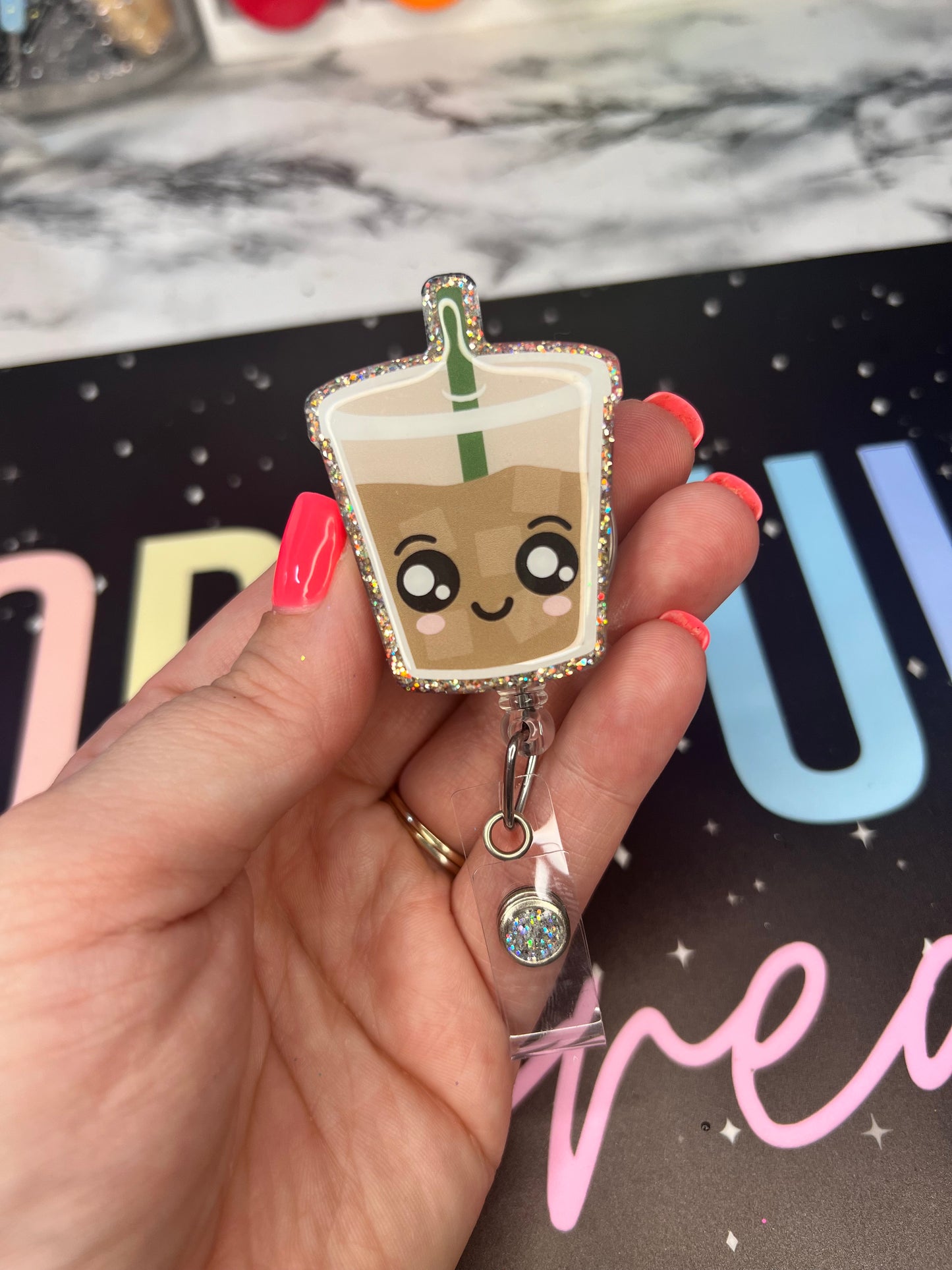 Coffee Badge Reel