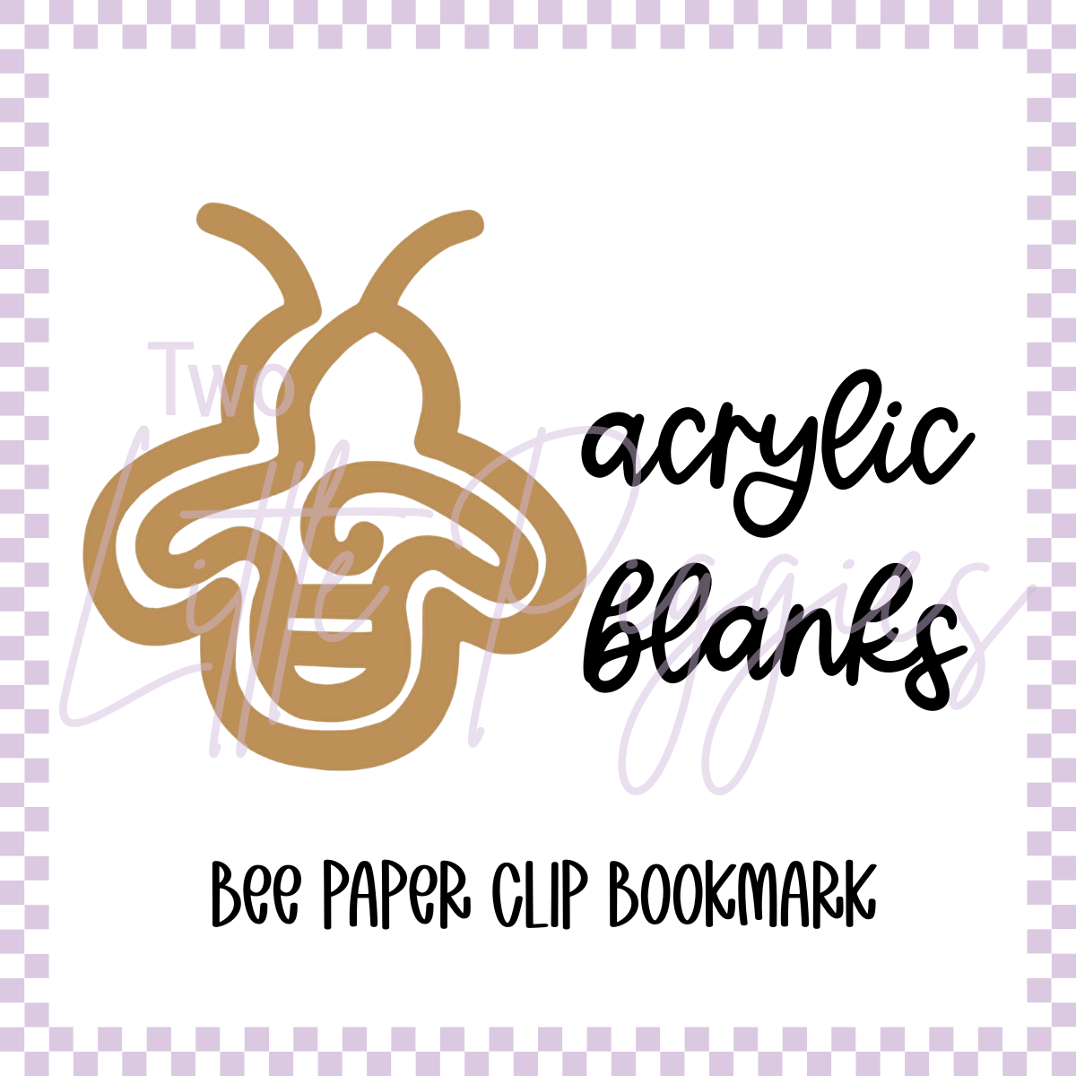 Acrylic Blank - Bee Paper Clip Bookmark (3pc)