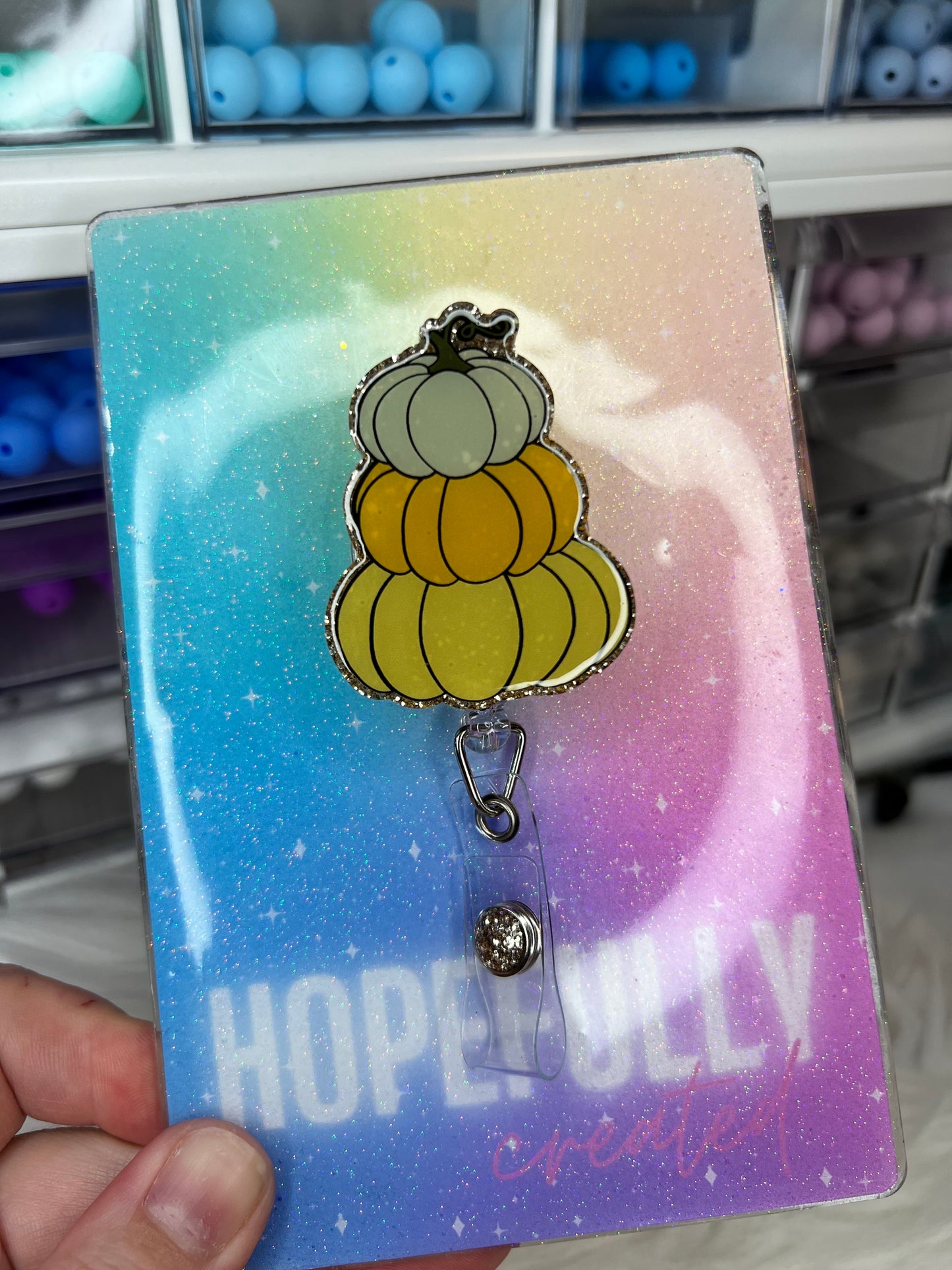 Stacked Pumpkins Badge Reel