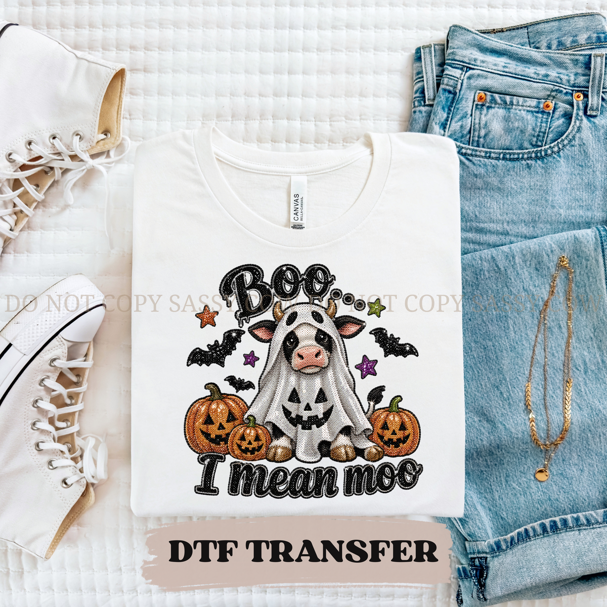 BOO I MEAN MOO - DTF TRANSFER 0442