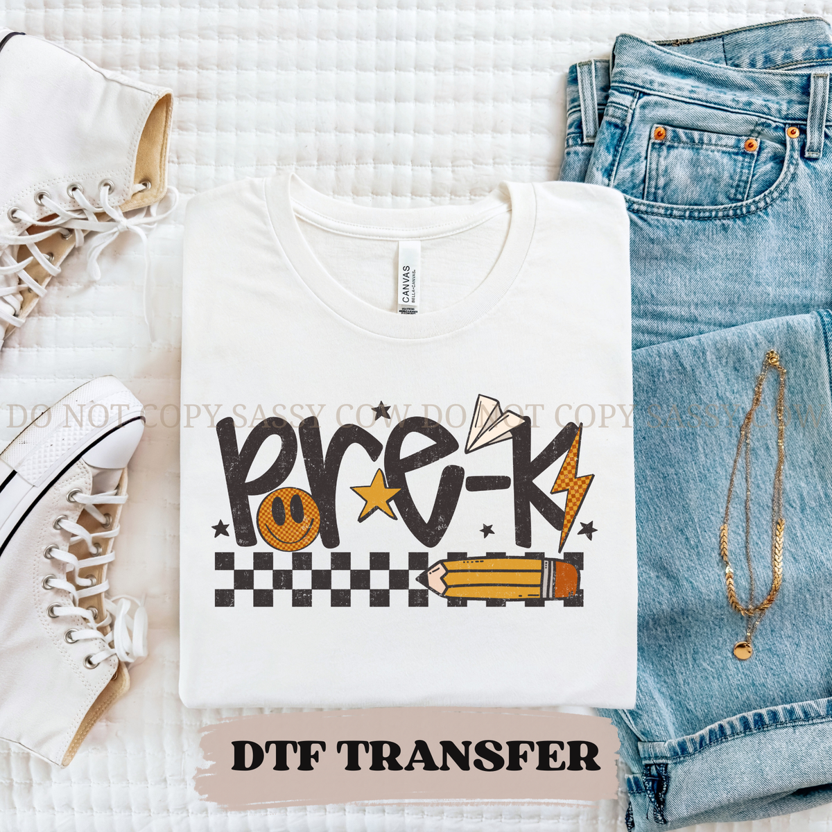 RETRO PRE-K TEACHER- DTF TRANSFER 0303